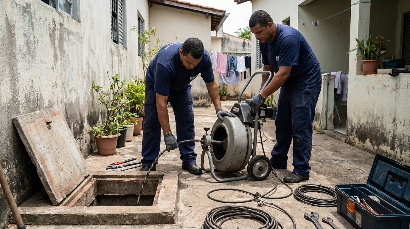 Desentupimento de Coluna Sanitária em Petrolina‑PE